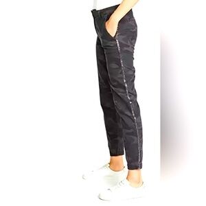 Sundry For Anthropologie Camo Le Soleil Pants Womens Sz 27 Crystal Stripe $198